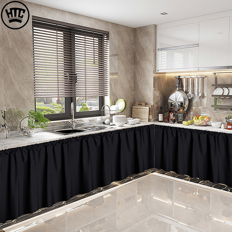Kitchen Sink Curtain with Non-Ring Design 70x150cm