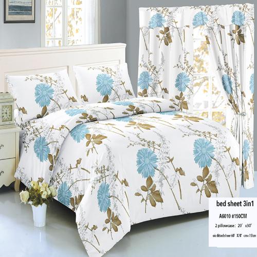 3in1 Bedsheet Set Butterfly Printed Home Living Bedding Bed Sheet Queen Size( 59" * 78")