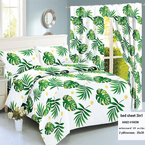 3in1 Bedsheet Set Butterfly Printed Home Living Bedding Bed Sheet Queen Size( 59" * 78")