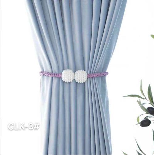 1PCS Magnetic Curtain Pearl Ball Curtain Tiebacks Tiebacks Clips Decorative Rope Hold Back Tie Curtain Decoration